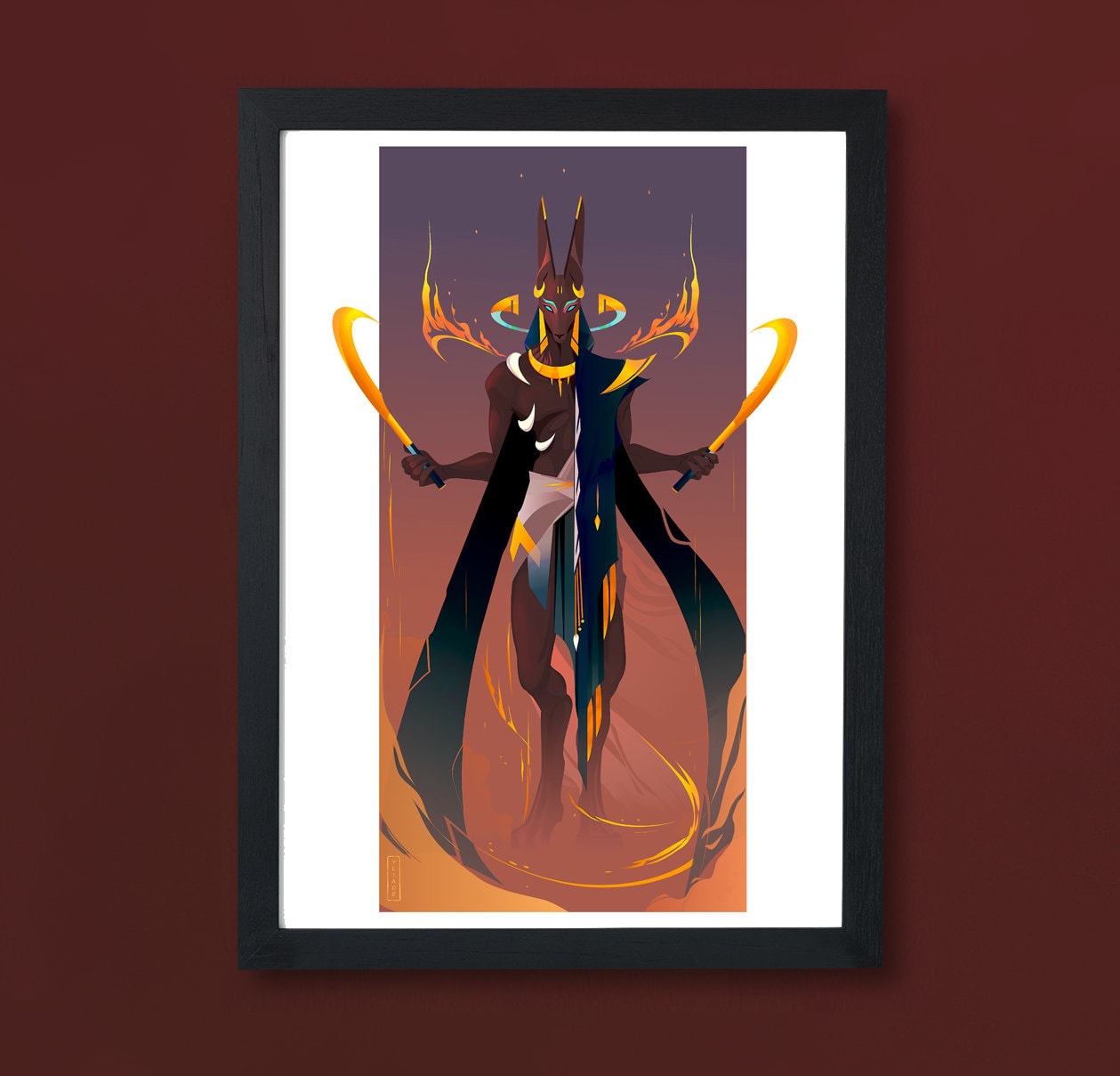 Art Print ~ Anubis Dieux d'égypte