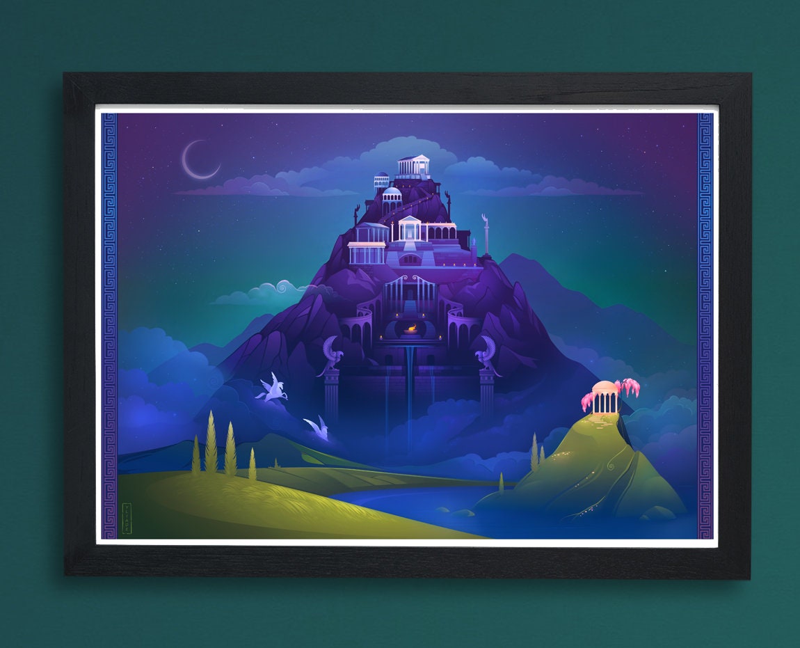 Art Print ~ Mont Olympe Mythologie Grecque