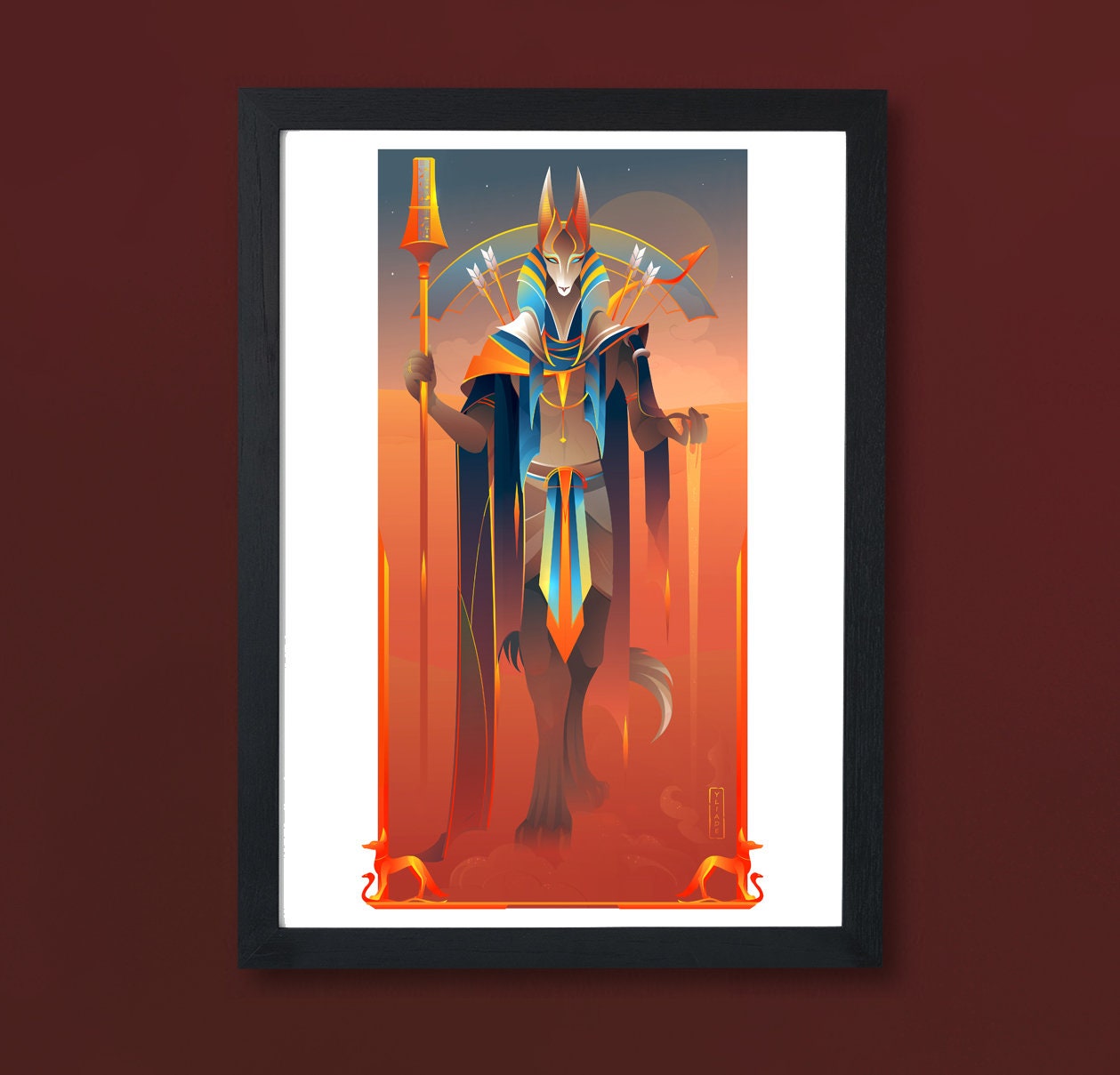 Art Print ~ Wepwawet Dieux d'égypte