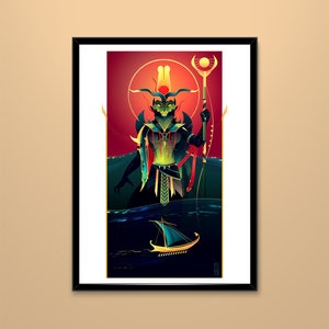 Art Print ~ Sobek ~ Dieux d&#39;Égypte