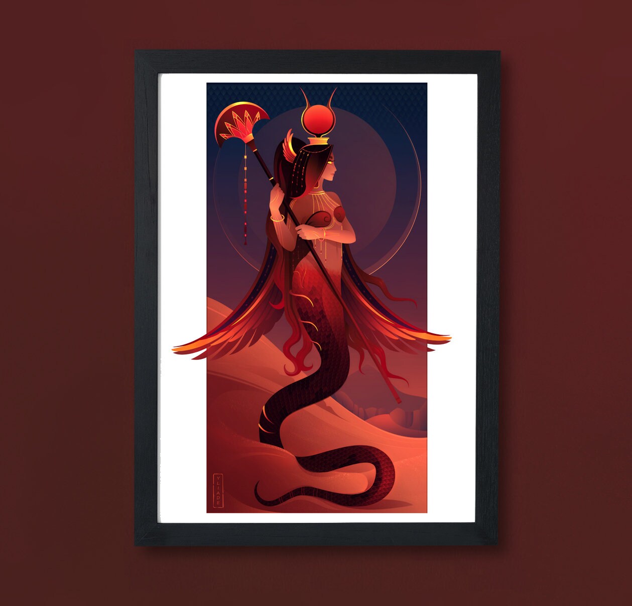 Art Print ~ Meretseger Dieux d'égypte