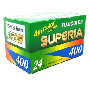 Superia 35mm film COLOR Fuji Expired film LOMOGRAPHY Fujifilm Superia 400 24 FILM Roll for analog camera FREExSHIPPINGxWORLDWIDE