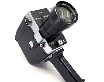 Super 8 camera FILM TESTED test and working Quarz Zenit Quarz 1x8S-2 8mm film camera + handle + like NEW DL3