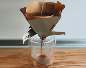 Cafetera de goteo portátil plegable V60 para acampar, equipo para exteriores, paquete plano para acampar, RAZGAR