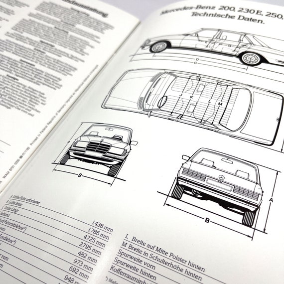 Mercedes 123 PETROL Brochure Original Mercedes W123 Vintage
