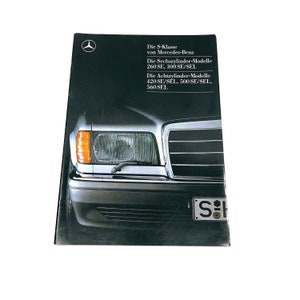 Valentines gift Mercedes 126 500SE Brochure original Mercedes W126 560SEL Vintage Mercedes Benz Sales Brochure car Mercedes W126 car folder