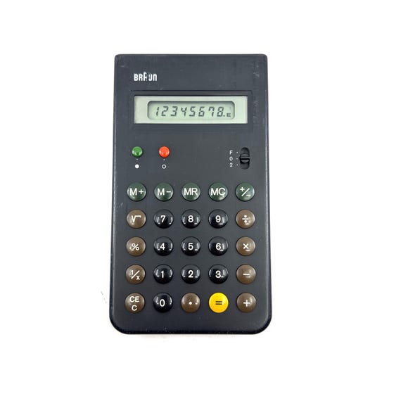 Vintage Braun Calculator | Braun ET55 4835 | Dieter Rams Design