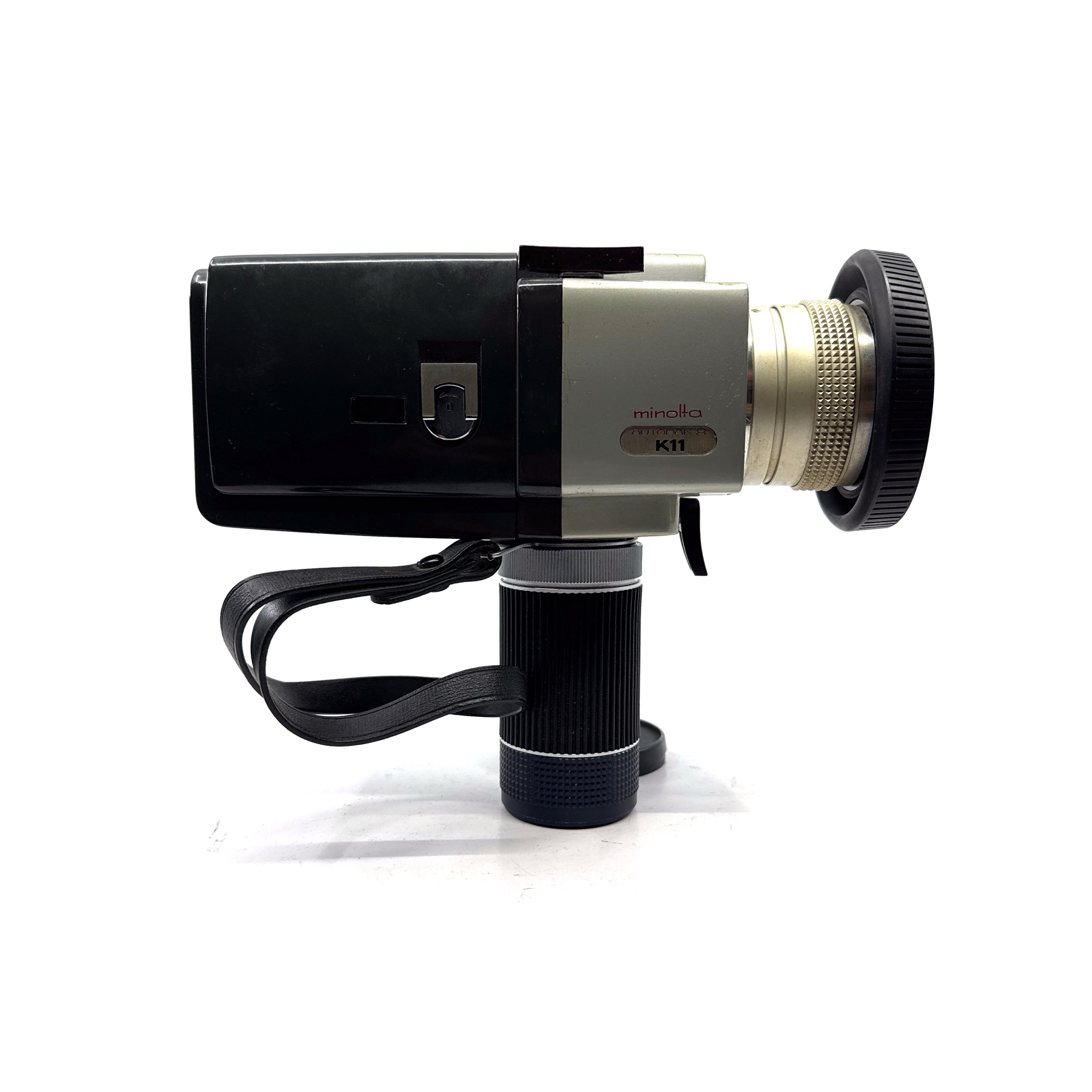 スーパー8カメラのテストと動作するMINOLTAフィルムカメラ8mm Minolta