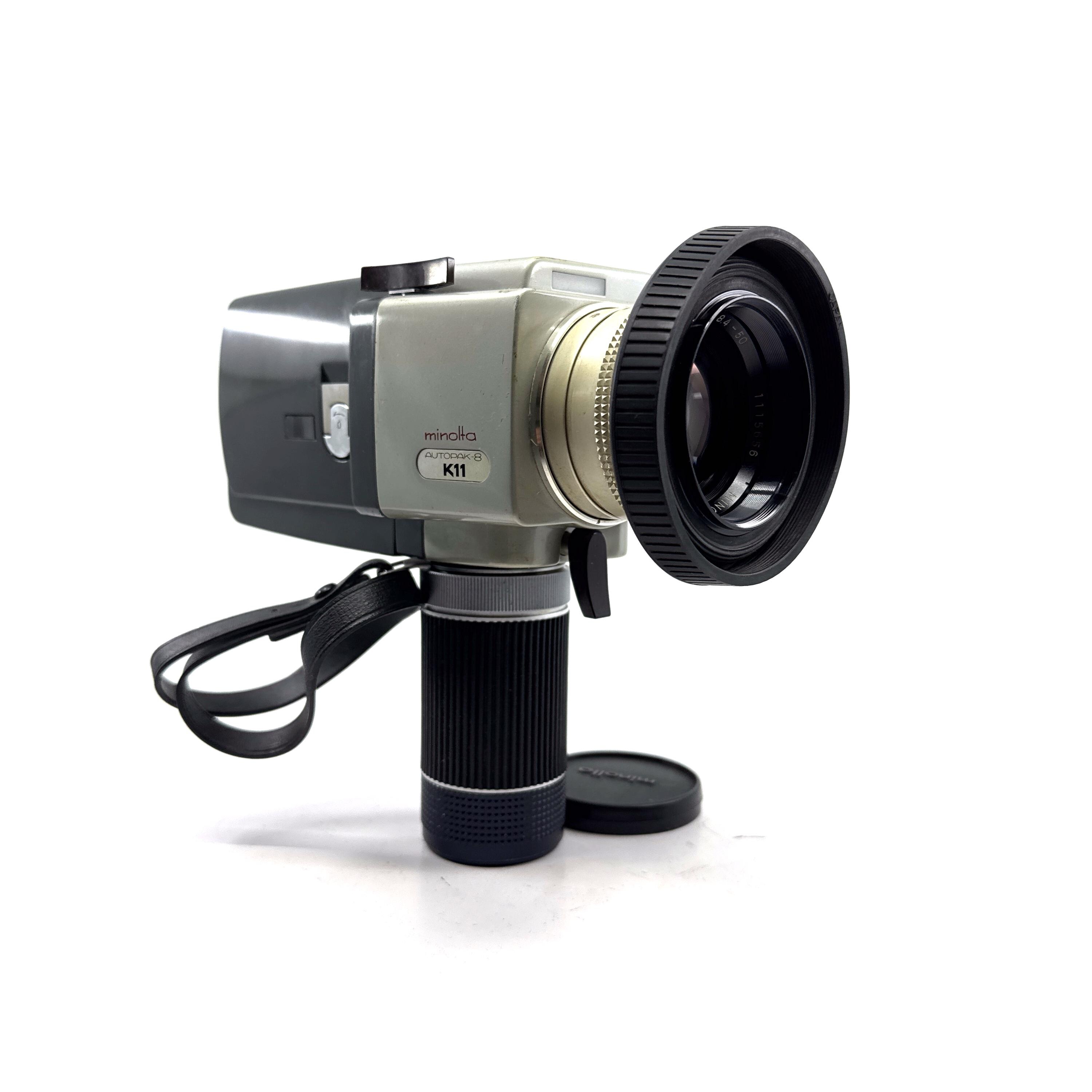 スーパー8カメラのテストと動作するMINOLTAフィルムカメラ8mm Minolta