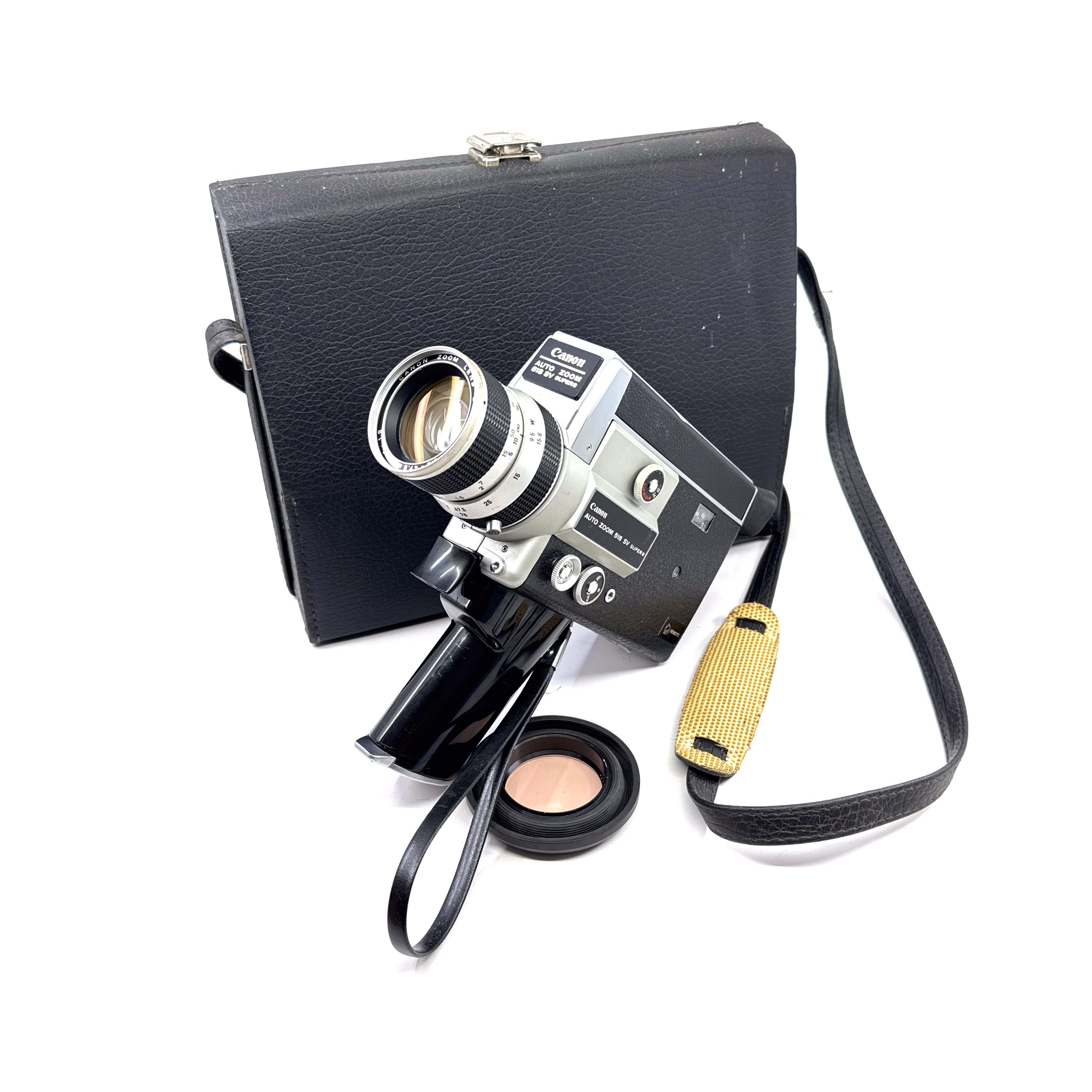 Canon AUTO ZOOM 518 SV SUPER 8　専用ケース付き CANON AUTO ZOOM 518 Super 8 Camera with Case & Manual Barely Used