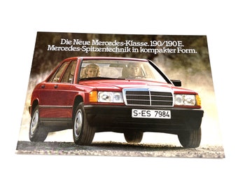 Mercedes 190 W201 Broschüre original Mercedes Benz Vintage Mercedes Verkaufsbroschüre Auto Mercedes Auto Ordner + VIDEO + KOSTENLOSER VERSAND