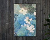 Chinese Painting Art On Canvas. Lotus Blossom, Fine Art. Serene And Zen For Home Or Office. Birthday, Housewarming, Wedding, Xmas Gift.