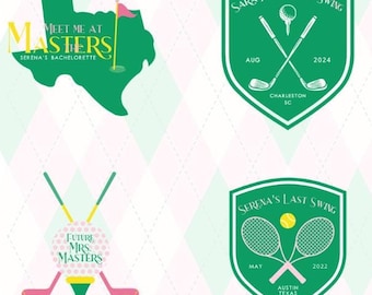 Country Club Theme Bachelorette, Personalized Bachelorette Party Logo, Custom Bachelorette Logo, Last Swing before the Ring