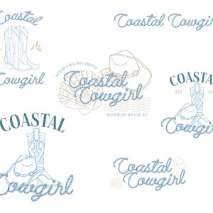 Personalized Bachelorette Party Logo, Custom Bachelorette Logo, Coastal Cowgirl Theme, Birthday Party Logo, Coastal Cowgirl