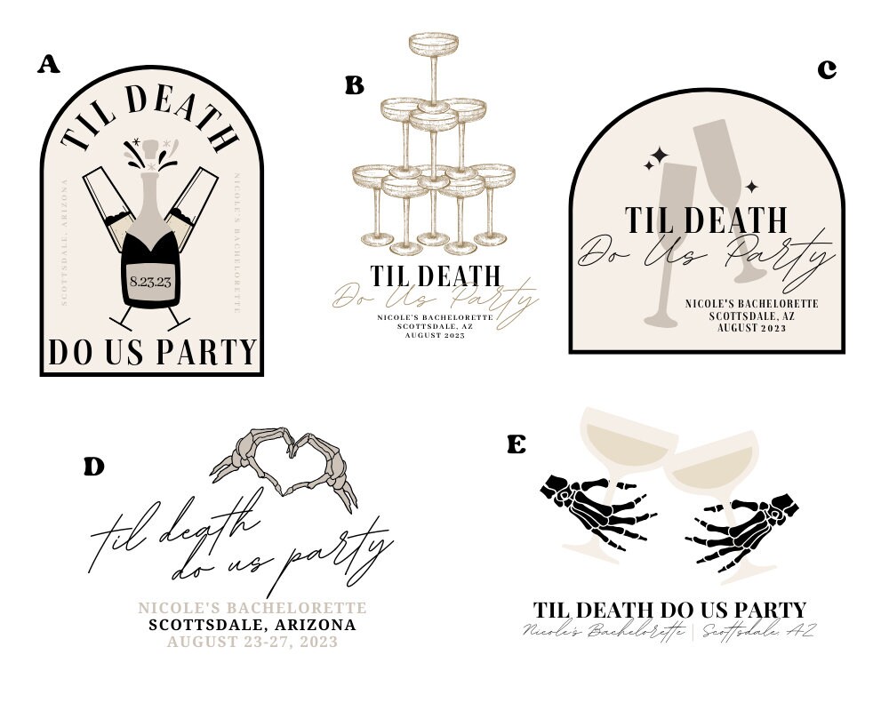 Personalized Bachelorette Party Logo, Custom Bachelorette Logo, Til ...