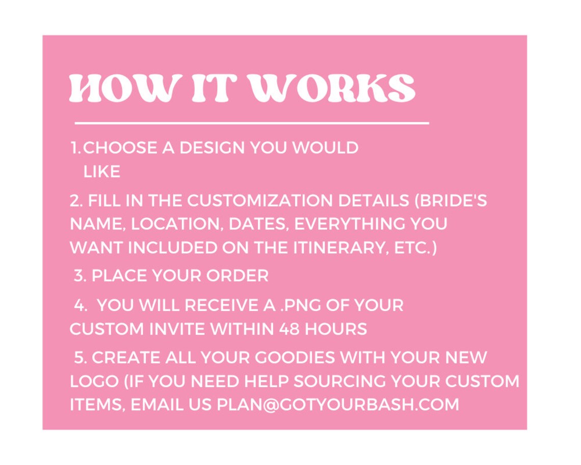 Personalized Bachelorette Party Itinerary, Custom Bachelorette Invite ...