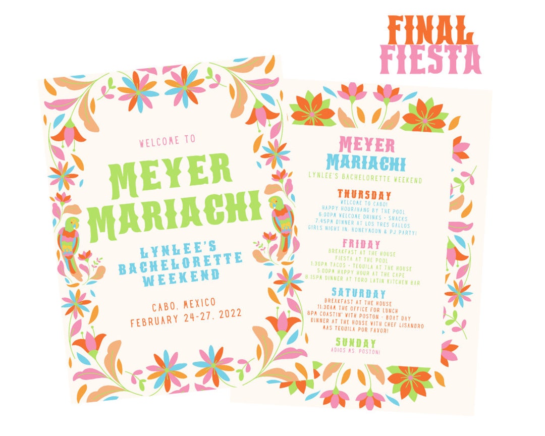 Personalized Bachelorette Party Itinerary, Custom Bachelorette Invite ...