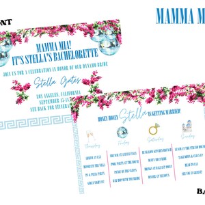 Personalized Bachelorette Party Itinerary, Custom Bachelorette Invite ...