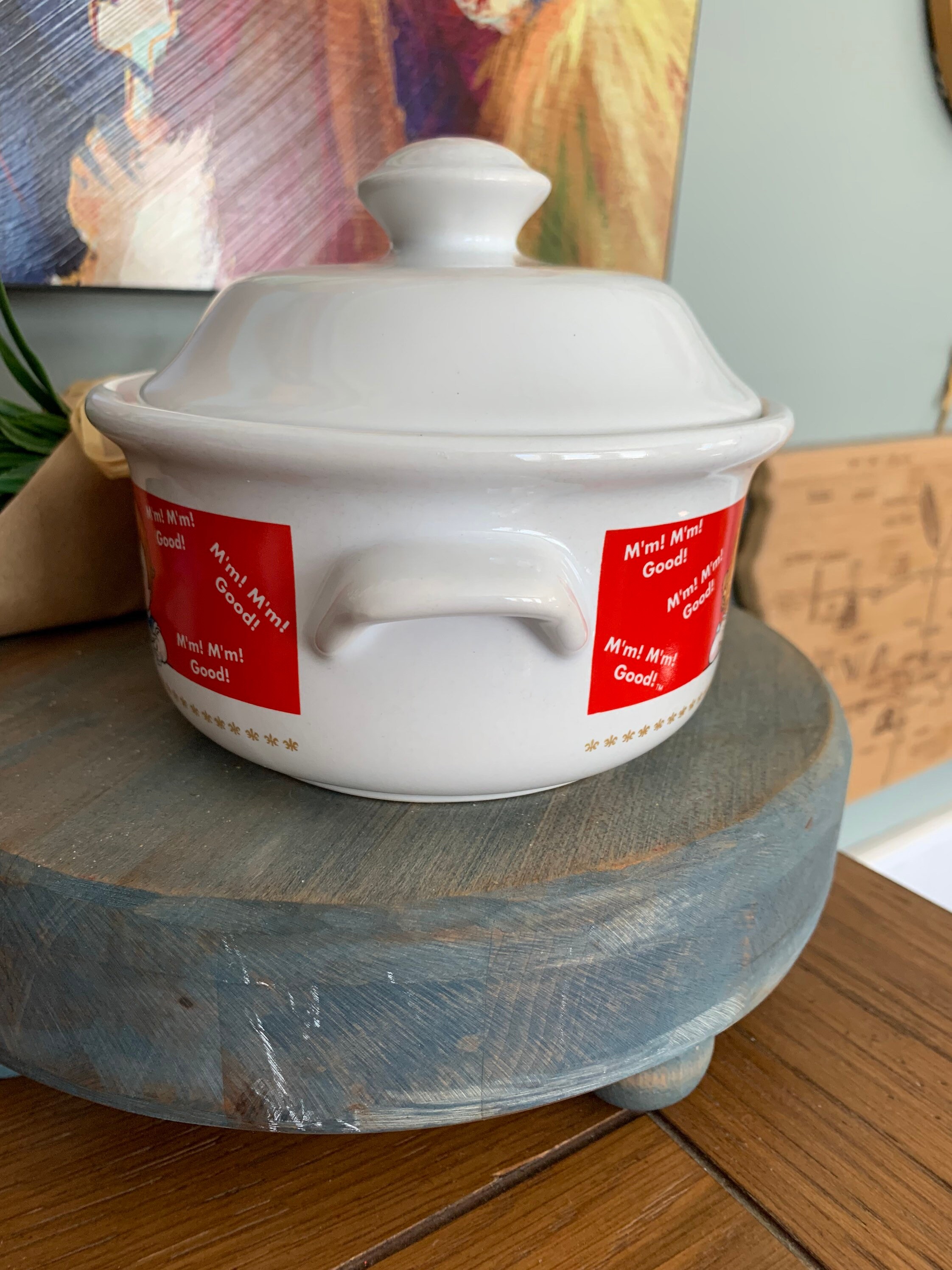 Campbells Soup Bowl With Lid Mm Mm Good Etsy