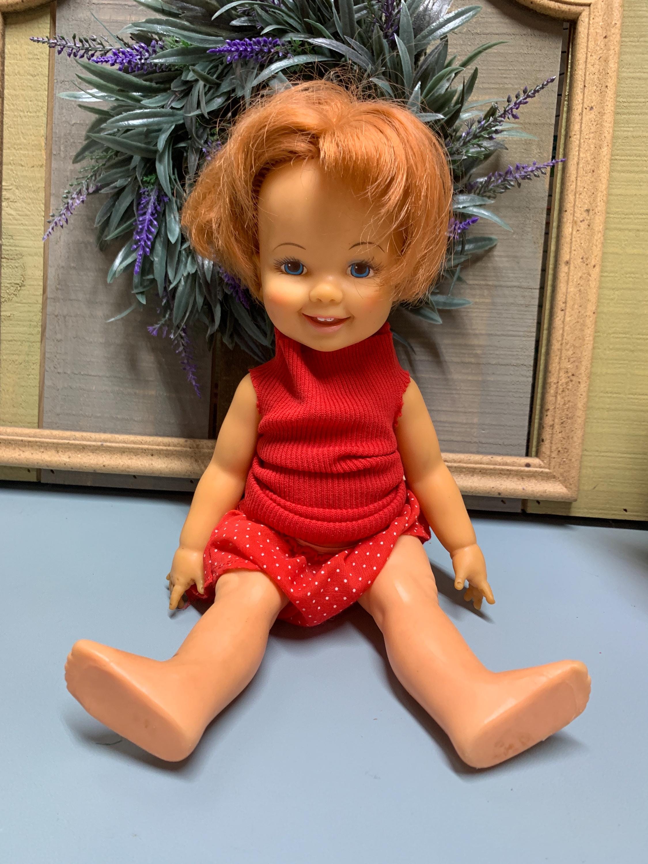 Poupon Ancien Ideal Toy 40 Cm – Vintage, Corps Plastique, Fabriqué Aux USA