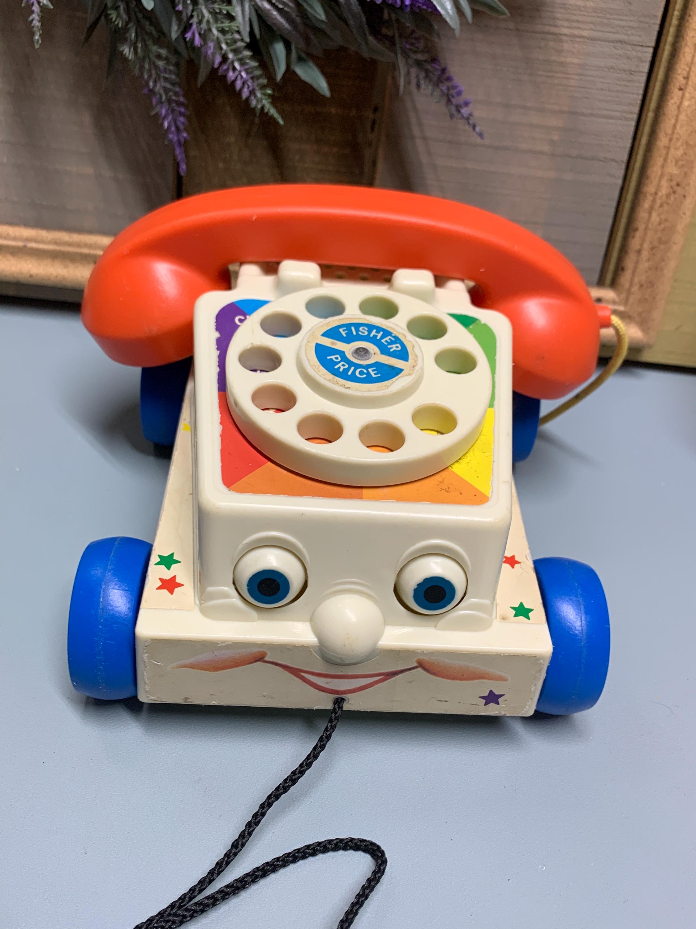 Toy Chatter Telephone Fisher Price Pull String Phone.a Mattel Classic ...