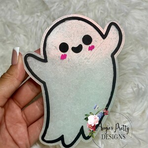 Ghost Car Freshie | Glittery Halloween Air Freshener | Spooky Car Decor | Fall Scented Gift for Her | Handmade Freshie