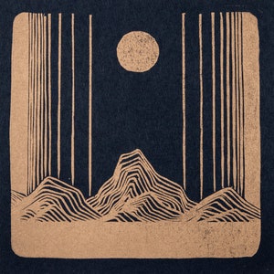 Rising Sun Original Linocut Print