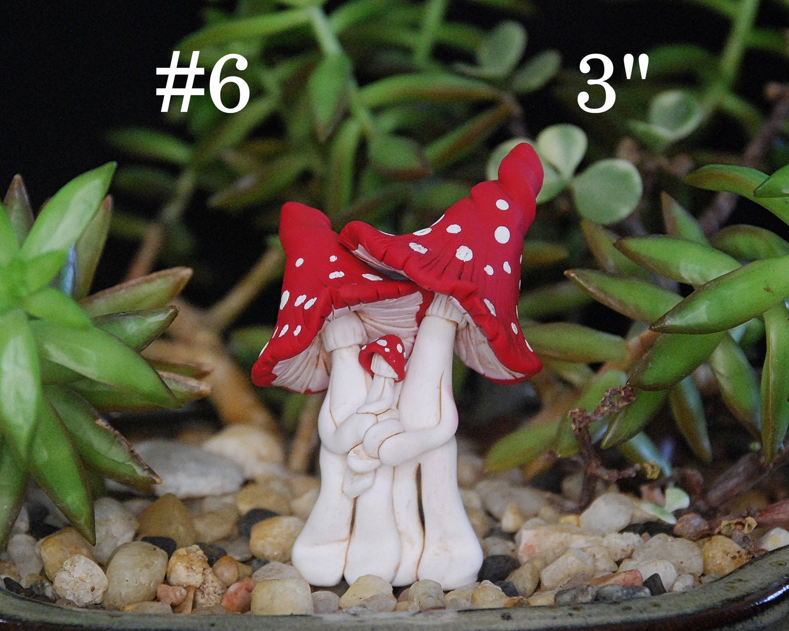 Fairy Garden Polymer Clay Mushroom Family Figurines - Etsy