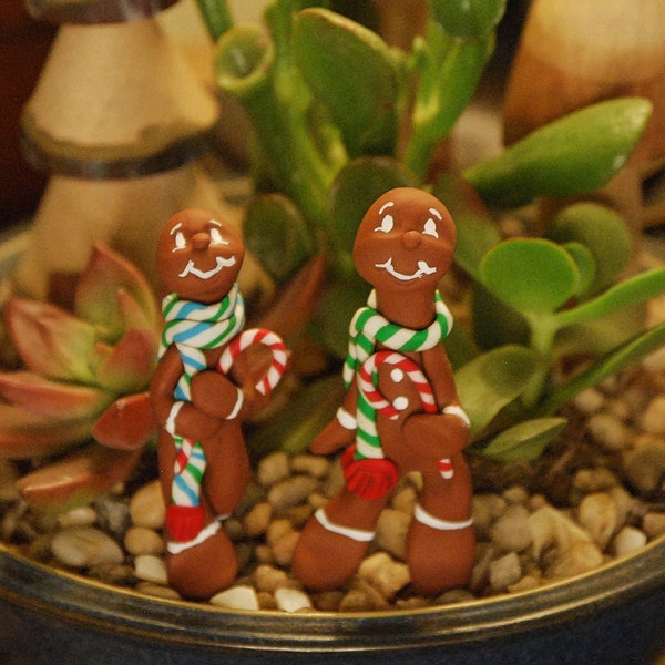 Whimsical Gingerbread Men dancing with their wintertime friends