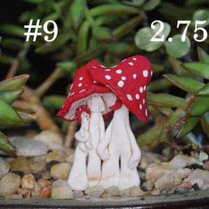 Fairy Garden Polymer Clay Mushroom Family Figurines - Etsy