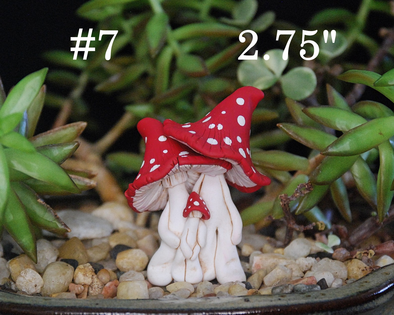 Fairy Garden Polymer Clay Mushroom Family Figurines - Etsy