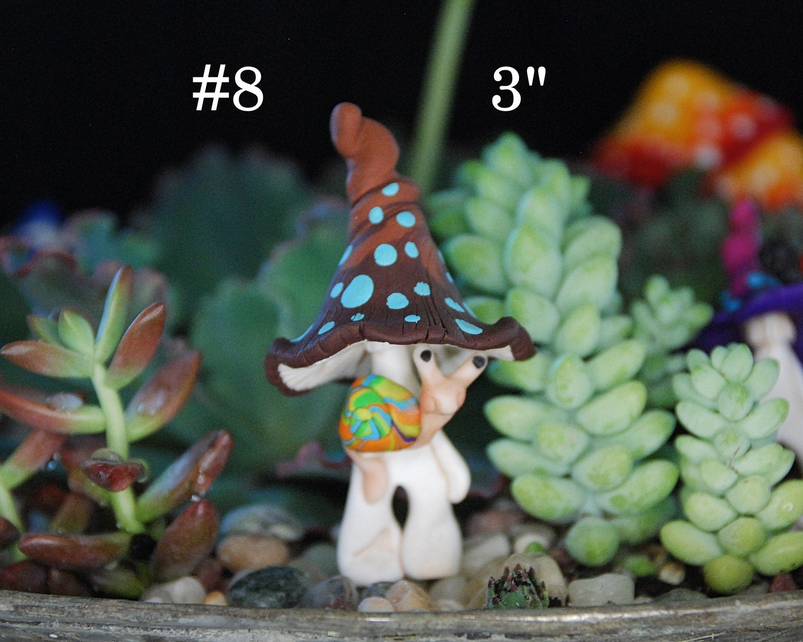 Fairy Garden Polymer Clay Mushroom Men - Etsy