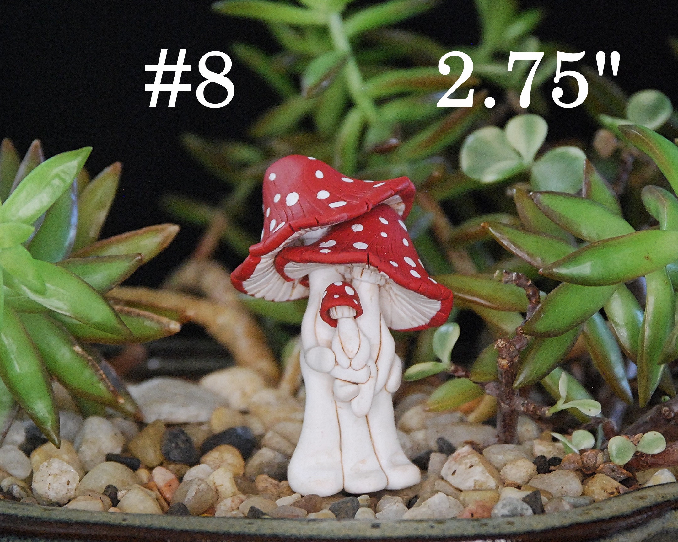 Fairy Garden Polymer Clay Mushroom Family Figurines - Etsy