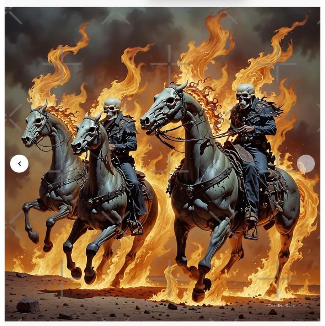 Ghost Riders Poster 33.1 X 33.1 Semi Gloss - Etsy
