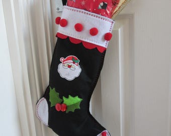 Christmas felt stocking / Handmade stocking