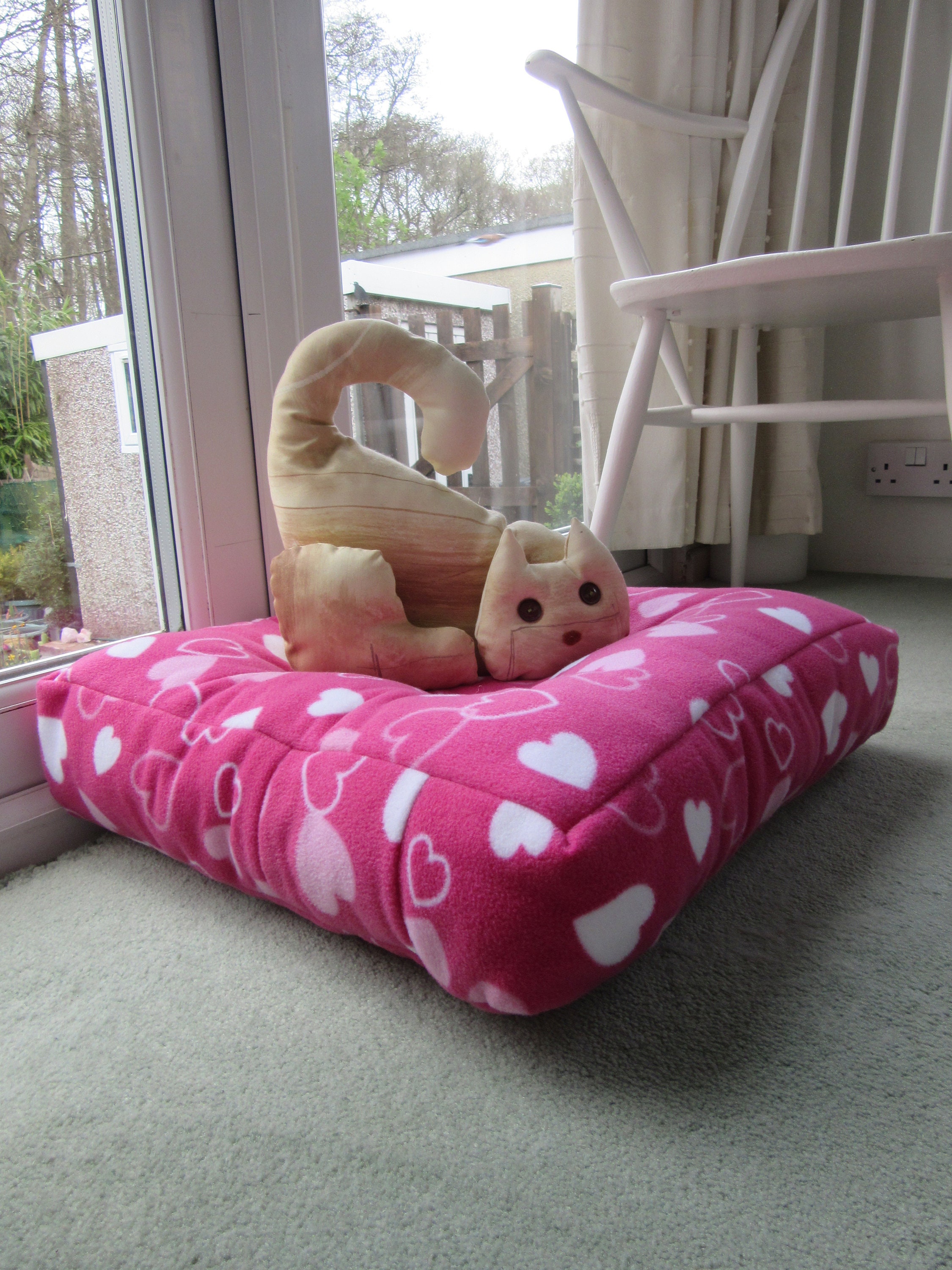 Fleece cat bed / Cat birthday gift / Square pet bed / Cat Etsy.de