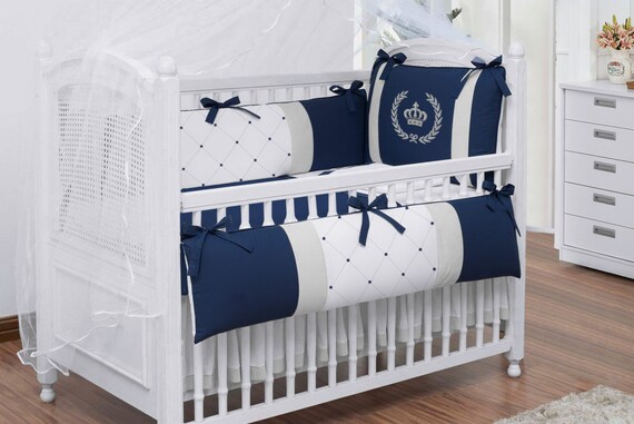 royal blue crib sheet