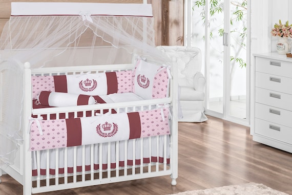 burgundy baby bedding