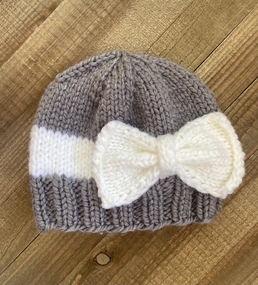 Big Bow Baby Hat Pattern Only Etsy Canada