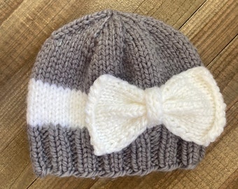 Big Bow Baby Hat - Pattern Only