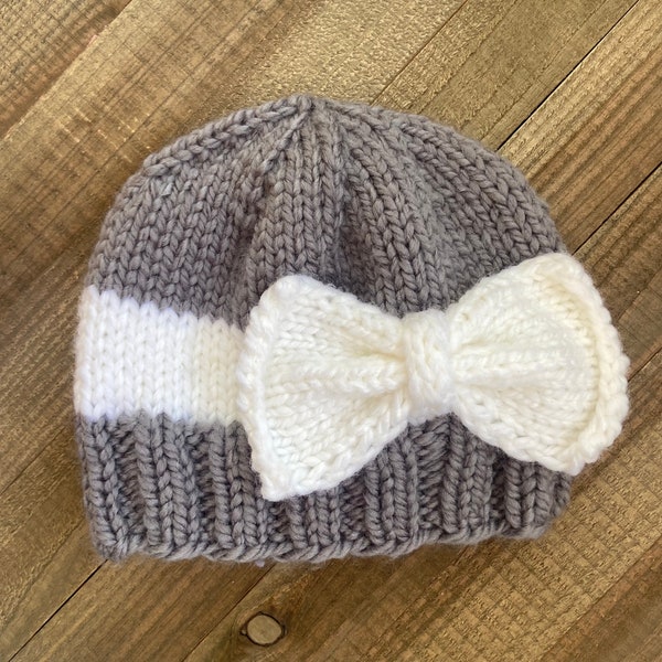 Big Bow Baby Hat - Pattern Only