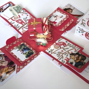 Christmas gift,  Explosion Box for Christmas for mom, dad, grandma, grandpa, sister, brother, wife, husband, friends