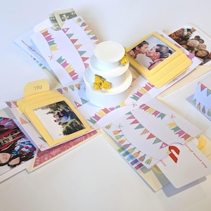 パーソナライズされた誕生日ケーキ爆発ボックスフォトアルバムサプライズギフトボックス爆発ボックスポップアップカード