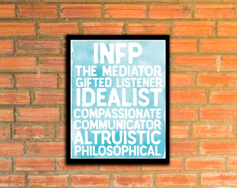 INFP Meyers Briggs Temperament Fashion Printable - MBTI Poster - The Mediator image about Myers Briggs Test for Students Printable identify INFP Meyers Briggs Identity Design Printable - MBTI Poster - The Mediator