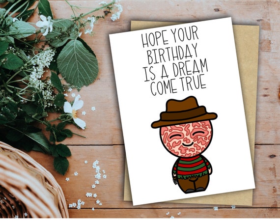Gift For Her Printable Valentine Freddy Krueger Nightmare on Elm Street Horror Valentine Card Gift For Him Valentine Cards Scary