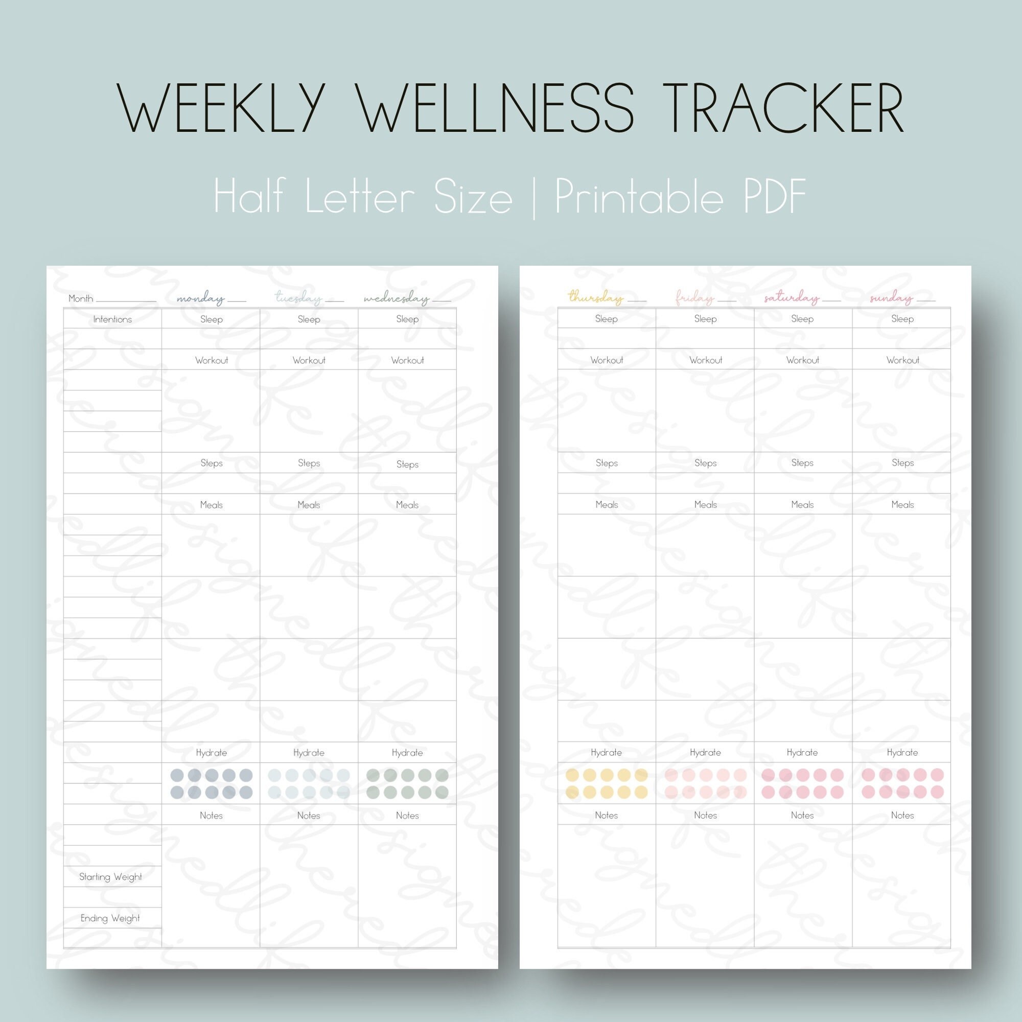 Health and Wellness Planner - Etsy