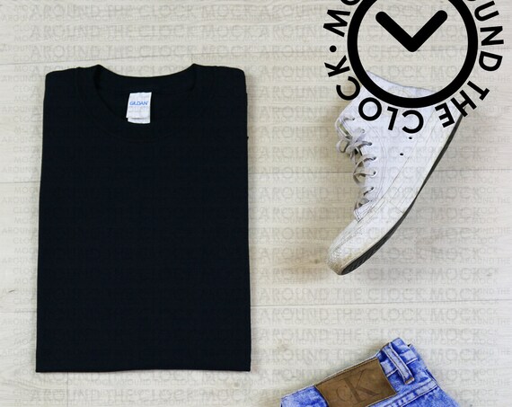 black folded shirt