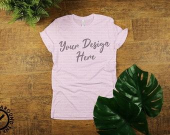 Soft Pink Bella And Canvas 3001 Mockup Shirt Mock Up Jpeg Etsy