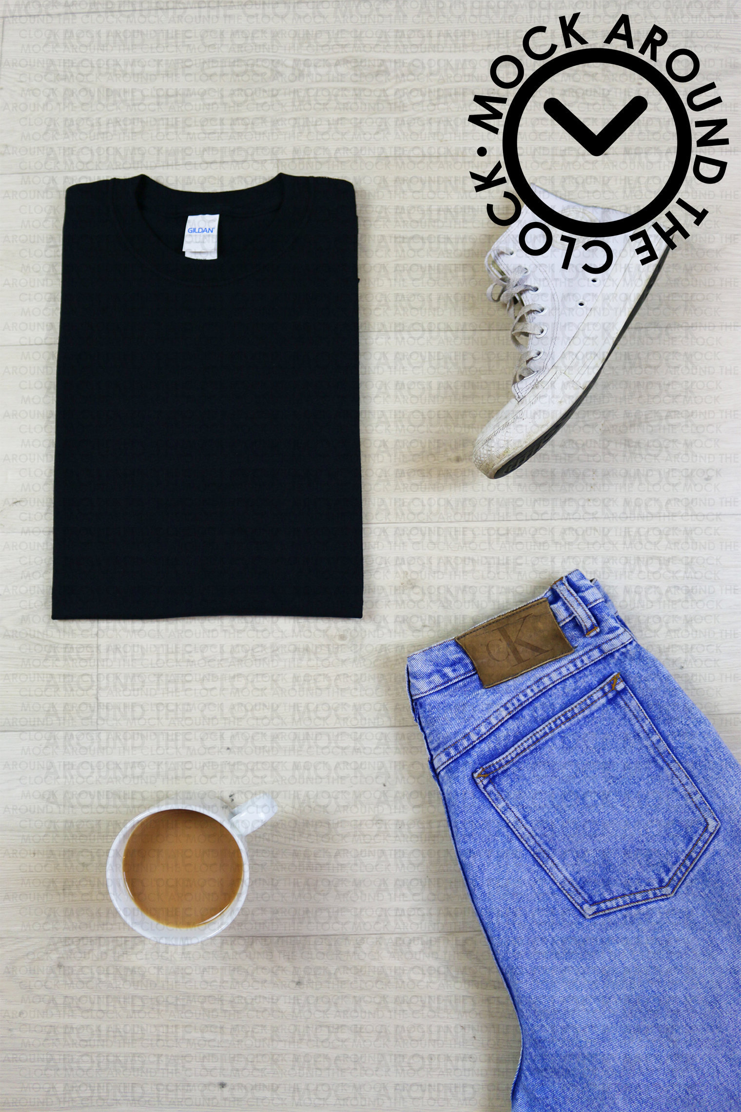 black folded shirt