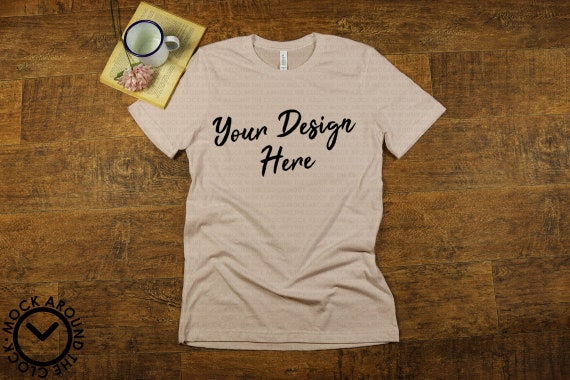 Soft Cream Bella And Canvas 3001 Mockup Shirt Mock Up Jpeg Etsy